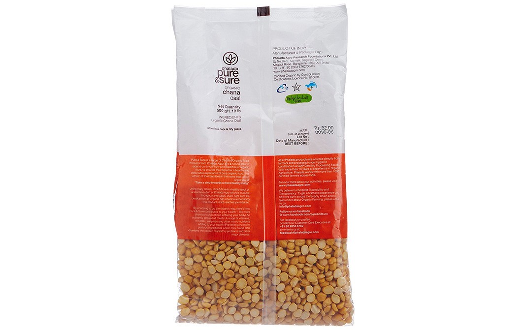 Pure & Sure Organic Chana Daal    Pack  500 grams